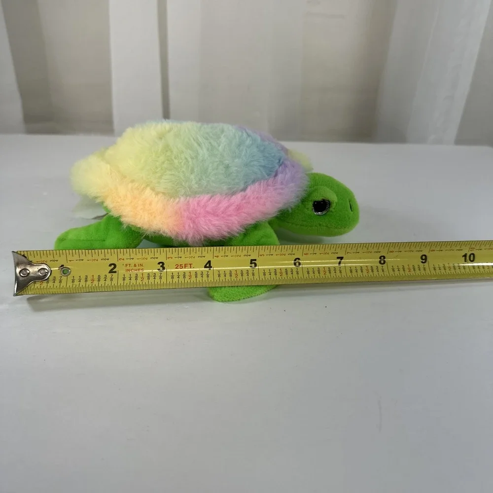 Fiesta Rainbow Sherbet Turtle Plush Glitter Eyes 7